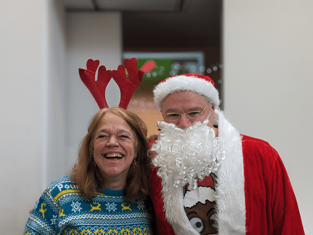 Helene with Santa